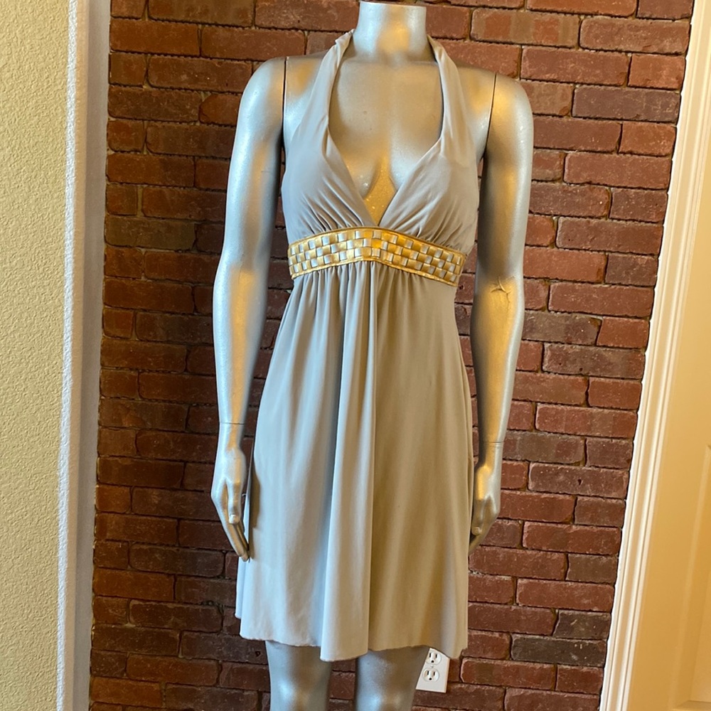 Gray Halter Dress
